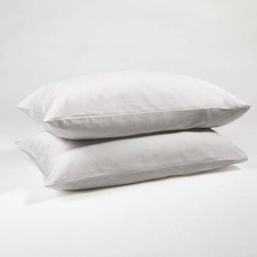 The Original 300 Thread Count Sateen Pair of Standard Pillowcases, Dove Grey