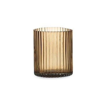 Malana Candle Holder H9cm, Smoke Brown