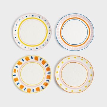 Boavista set of 4 plates 21.5 cm, Multi