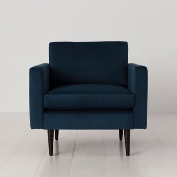 Model 01 Velvet Armchair, Teal