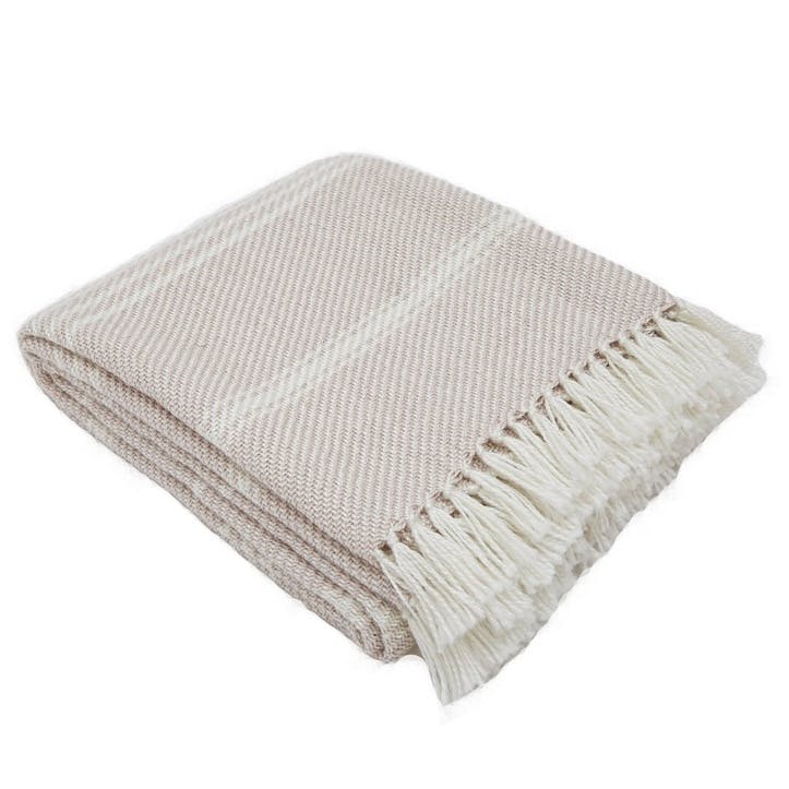 Oxford Stripe Blanket, 2.3 x 1.3m, Shell