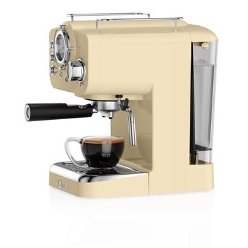Retro Espresso Machine, Cream