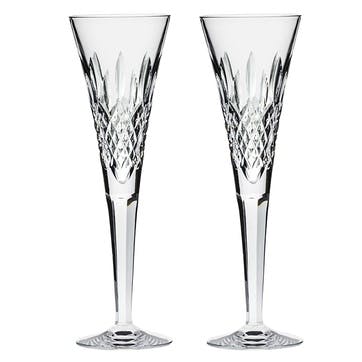 Mayfair Set of 2 Champagne Flutes 170ml, Clear