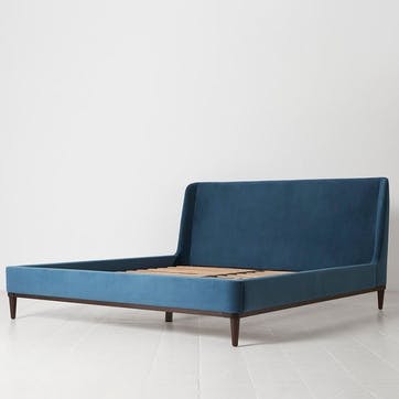 Bed 02 Velvet Super King Size Frame, Teal