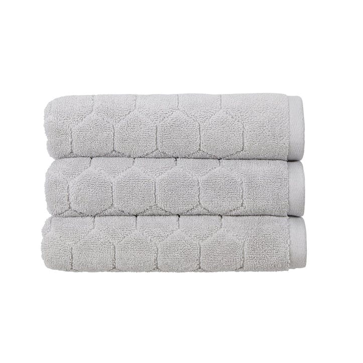 Honeycomb Bath Towel, Platinum