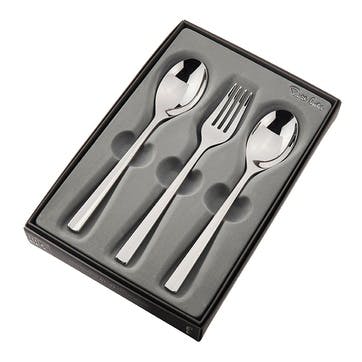 Blockley 3 Piece Serving Set, Stainless Steel