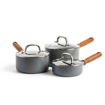 Mayflower Pro Non-Stick 3 Piece Set , Charcoal Grey