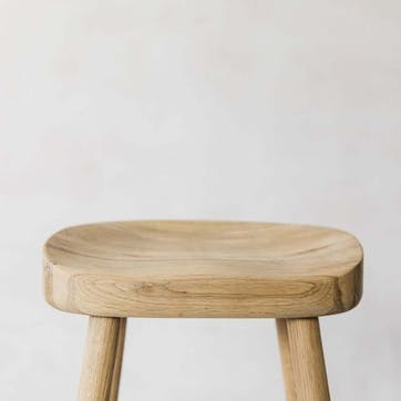 Oak Farmhouse Island Stool