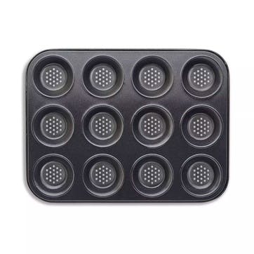 Precision Plus 12 Hole Shallow Muffin Tin , Black