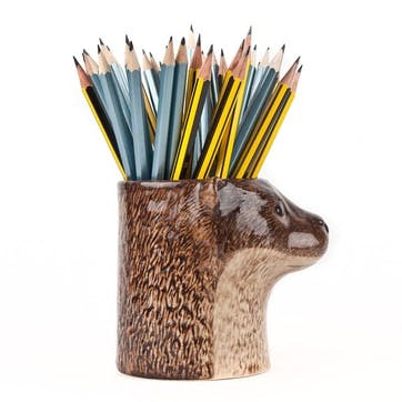 Otter Pencil Pot H10cm Brown