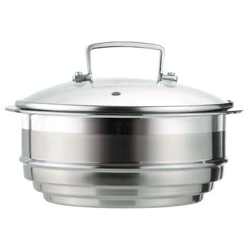 3-Ply Stainless Steel Multi-Steamer with Glass Lid
