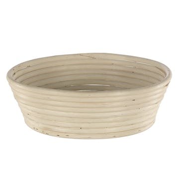 Natural Cane Angled Round Banneton Basket, 28cm