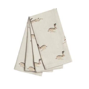 'Hare' Napkins, Set of 4