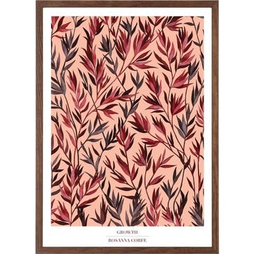 Growth Recycled Paper Print A2, Pink