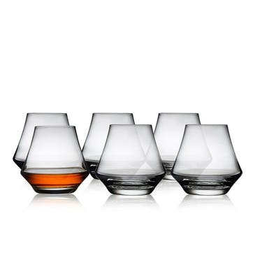 Juvel Set of 6 Rum Glasses 290ml, Clear