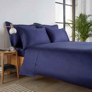 400 Thread Count Sateen Double Duvet Set, Navy