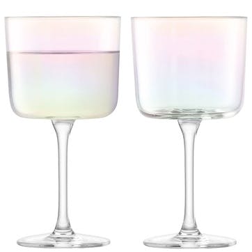 Iridescence Set of 2 Wine Glasses 250ml, Mother of Pearl