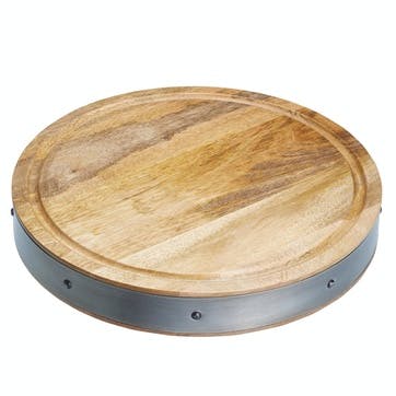 Industrial Kitchen Handmade Round Wooden Butcher’s Block Chopping Board