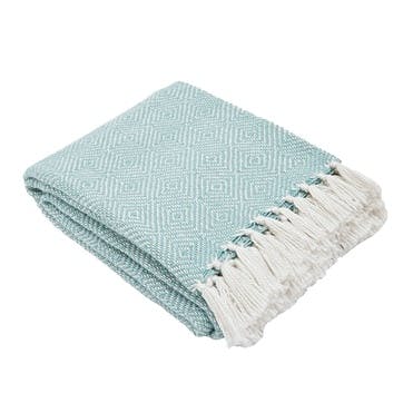 Diamond Blanket 250cm x 130cm, Teal