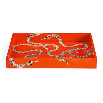 Eden Lacquer Tray 43 x 35.5cm, Orange