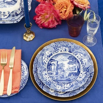 Blue Italian Plate, Set of Four - 27cm