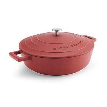 Shallow Casserole Dish 4L, Red