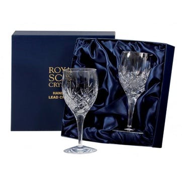 Edinburgh Large Crystal Wine Glasses, Set of 2