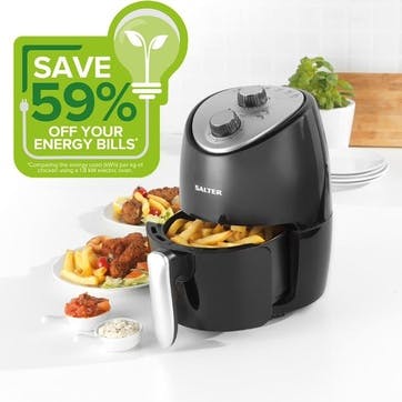 Compact Air Fryer, 2L, Black