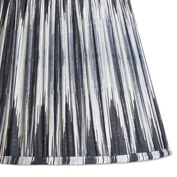 Straight empire Shade 50cm, black and white Ikat by Matthew Williamson