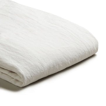 Cotton Linen Mix Duvet Cover, Super King, White