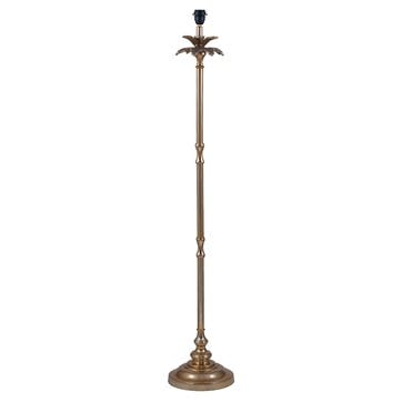 Palm Tree Floor Lamp Base; Shiny Gold