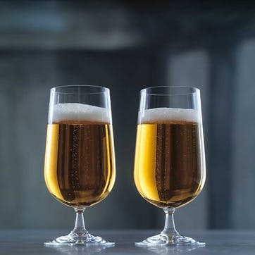 Set of 2 Beer Glasses, 500ml, Clear