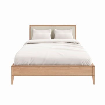 Lars King Size Bed , Cashmere and Oak