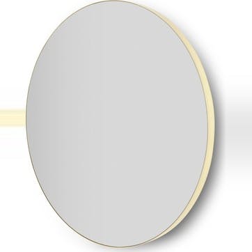 Arles round mirror, Brass