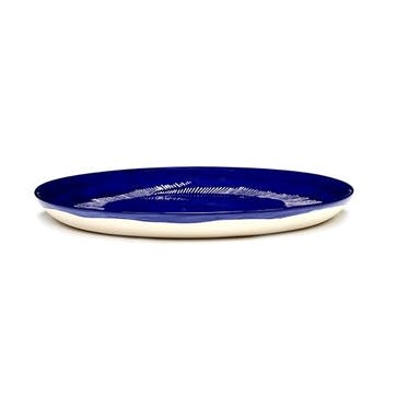 Ottolenghi Set of 2 medium plates, D23, Blue And White
