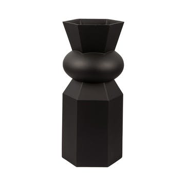 Geo King Vase H32cm, Black