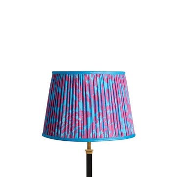 Leopard Love Straight Empire Lampshade 40cm , Blue & Red