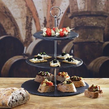 3 tier serving stand, 28.5 x 34.5cm, KitchenCraft, slate