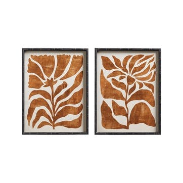 Crisanta Pair of Framed Prints, Mustard