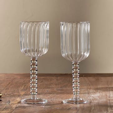 Santosa Set of 2 Wine Glasses 250ml, Clear