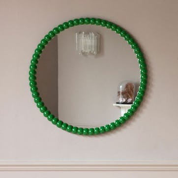 Freya Round Mirror D70cm, Green