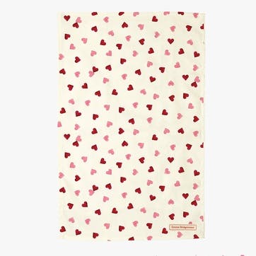 Pink Hearts Oven Glove/Tea Towel Set