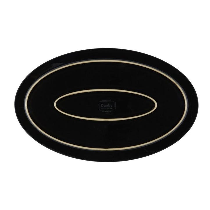Halo Oval Platter, 40cm, Black/ Blue