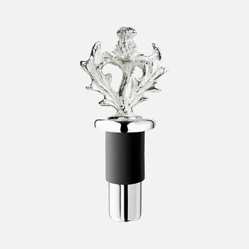 Thistle Silver Plated Bottle Stopper 9.5 x 4cm, Silver