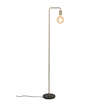 Junction  Floor Lamp  H150cm, Brass & Dark wood