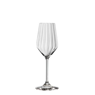 LifeStyle Set of 4 Champagne Glasses 310ml, Clear