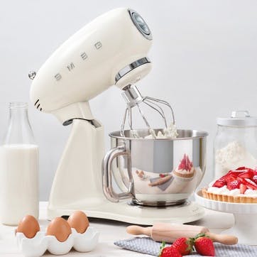 50's Style Stand Mixer, Full-Colour White