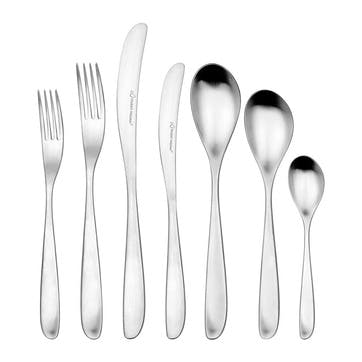 42 piece set, Studio William, Olive, satin finish stainless steel