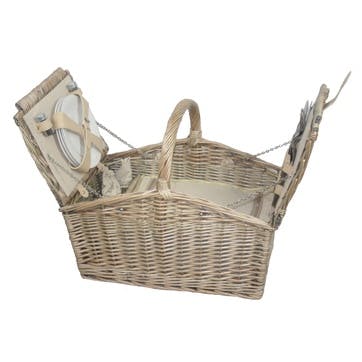 Willow Double Lidded 4 Person Picnic Hamper