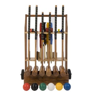 Pro 6 Player Croquet Set with Trolley
